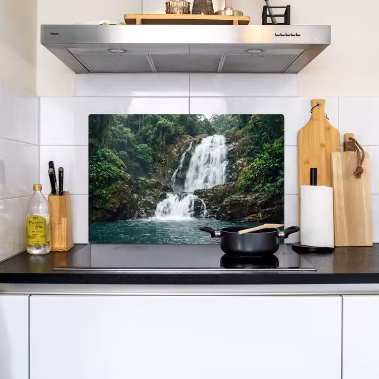 Waterval - Bos - Natuur - Groen Inductie beschemer met haakjes klein -sfeer2
