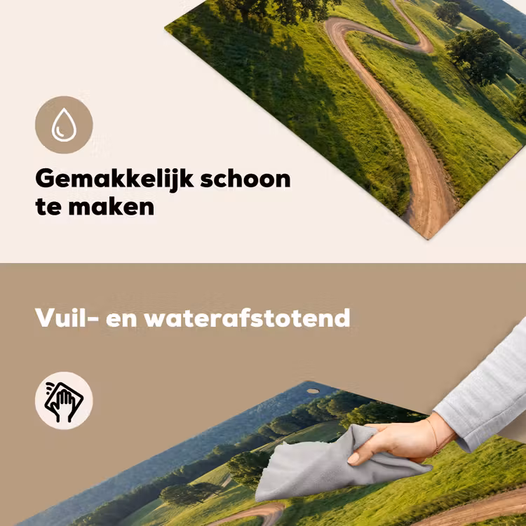 Weg - Weide - Natuur - Groen Inductie beschemer met haakjes klein -ky-schoon-nl