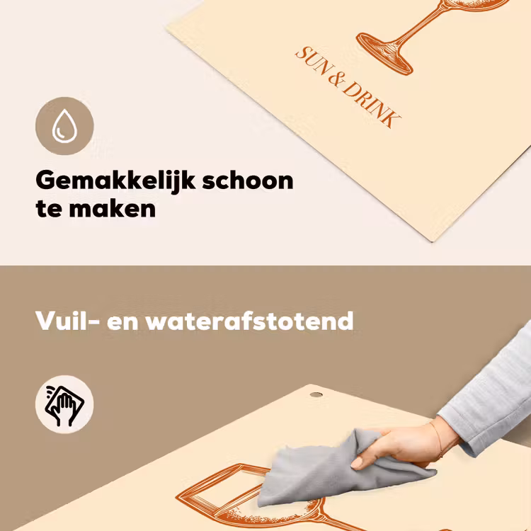 Wijn - Zomer - Quote - Oranje Inductie beschemer met haakjes middel -ky-schoon-nl