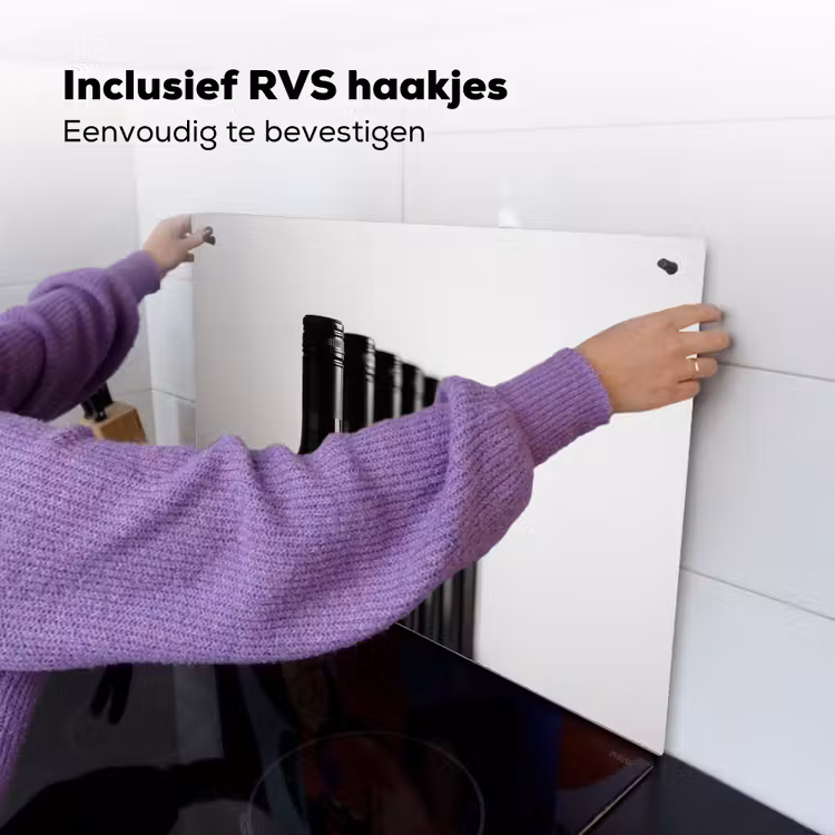 Wijnflessen - Zwart - Minimalistisch Inductie beschemer met haakjes klein -ky-ophangen-nl