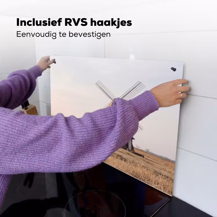 Windmolens - Landschap - Veld Inductie beschemer met haakjes klein -ky-ophangen-nl