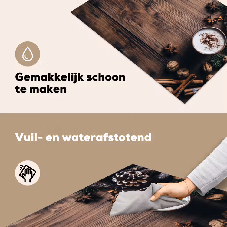 Winter - Houtlook - Stilleven Inductie beschemer met haakjes klein -ky-schoon-nl