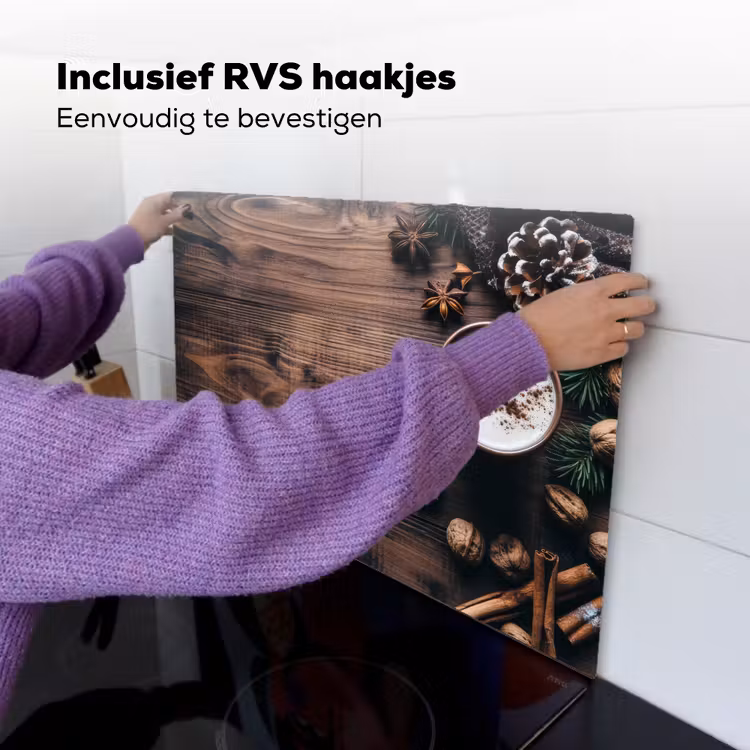 Winter - Houtlook - Stilleven Inductie beschemer met haakjes klein -ky-ophangen-nl