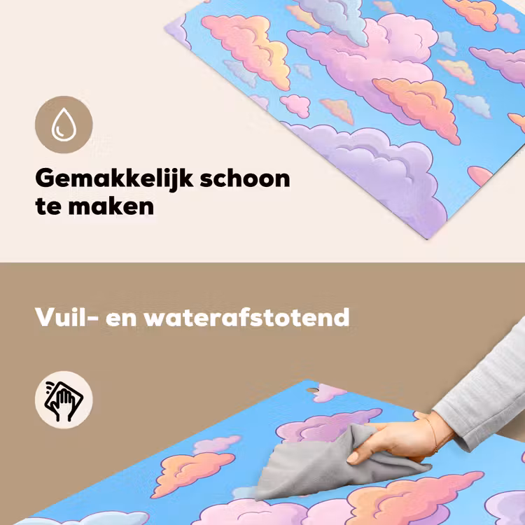 Wolk - Lucht - Natuur - Illustratie - Pastel Inductie beschemer met haakjes klein -ky-schoon-nl