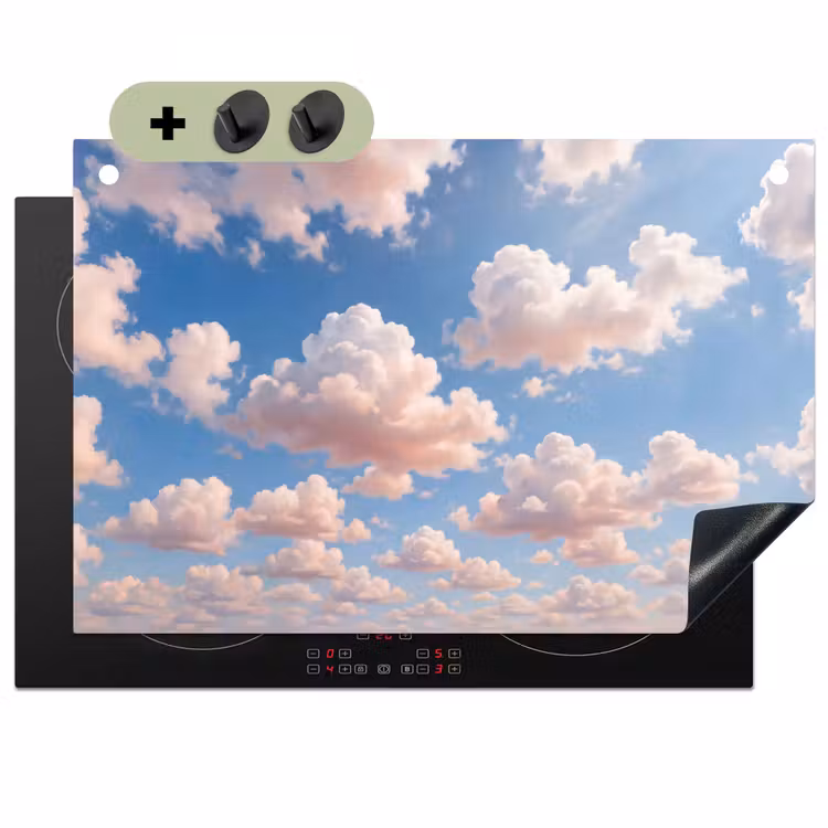 Wolken - Hemel - Natuur - Licht - Blauw Inductie beschemer met haakjes klein -3d