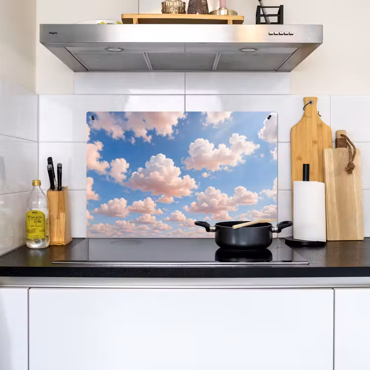 Wolken - Hemel - Natuur - Licht - Blauw Inductie beschemer met haakjes klein -sfeer2