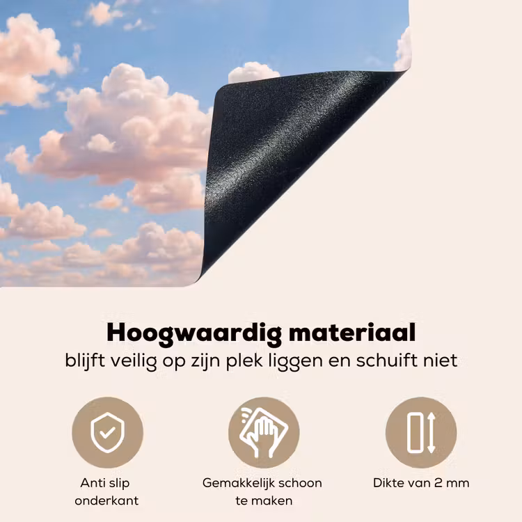 Wolken - Hemel - Natuur - Licht - Blauw Inductie beschemer met haakjes klein -ky-onderkant-nl