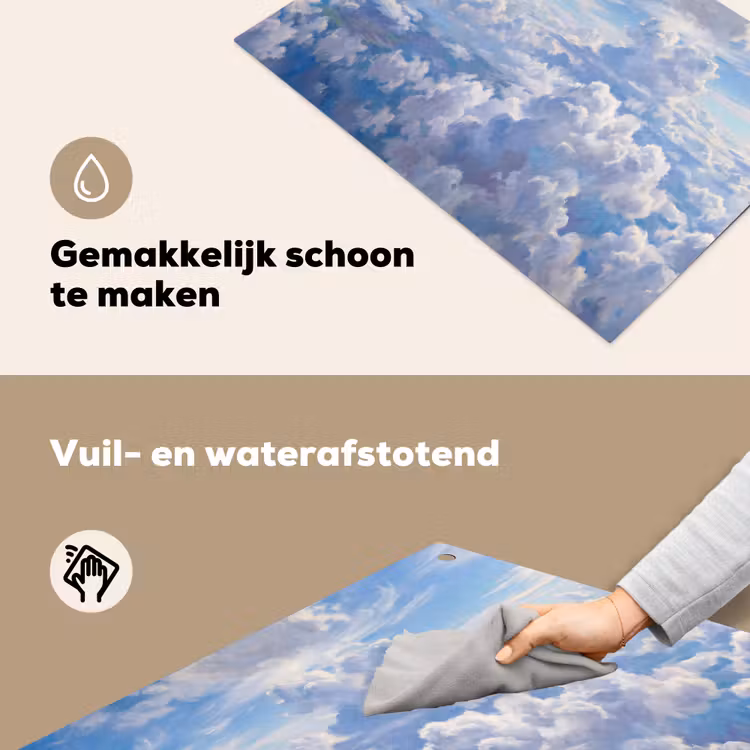 Wolken - Lucht - Natuur - Abstract - Blauw Inductie beschemer met haakjes klein -ky-schoon-nl