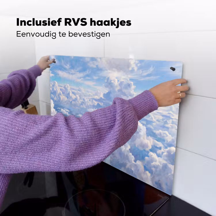 Wolken - Lucht - Natuur - Abstract - Blauw Inductie beschemer met haakjes klein -ky-ophangen-nl