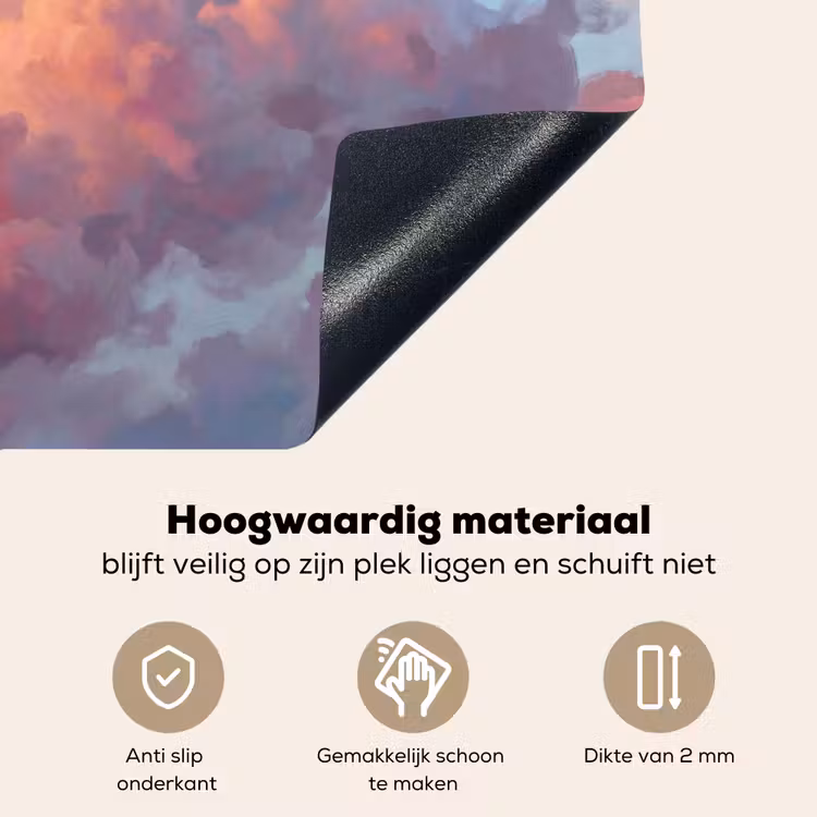 Wolken - Lucht - Natuur - Abstract - Kleurrijk Inductie beschemer met haakjes klein -ky-onderkant-nl