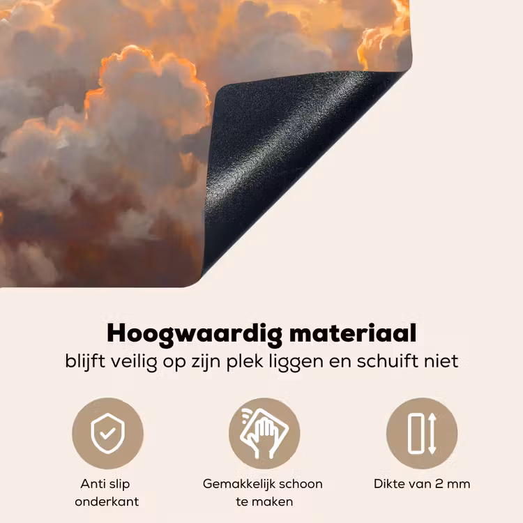 Wolken - Zonsondergang - Natuur - Abstract - Goud Inductie beschemer met haakjes klein -ky-onderkant-nl