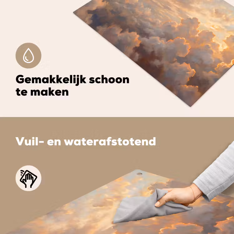 Wolken - Zonsondergang - Natuur - Abstract - Goud Inductie beschemer met haakjes klein -ky-schoon-nl