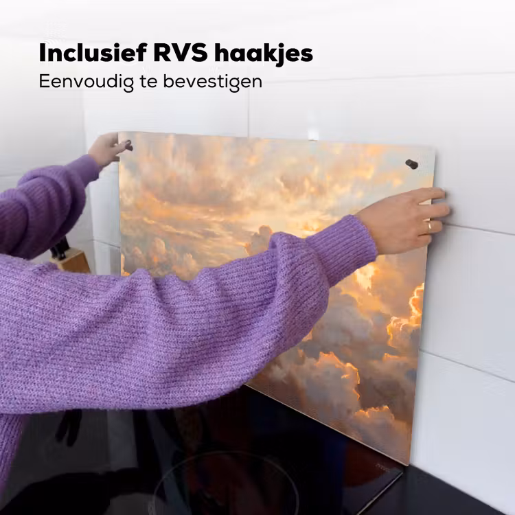 Wolken - Zonsondergang - Natuur - Abstract - Goud Inductie beschemer met haakjes klein -ky-ophangen-nl
