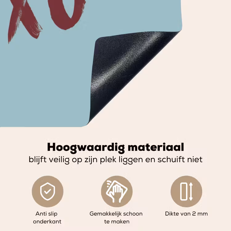 XOXO - Blauw - Rood Inductie beschemer met haakjes klein -ky-onderkant-nl