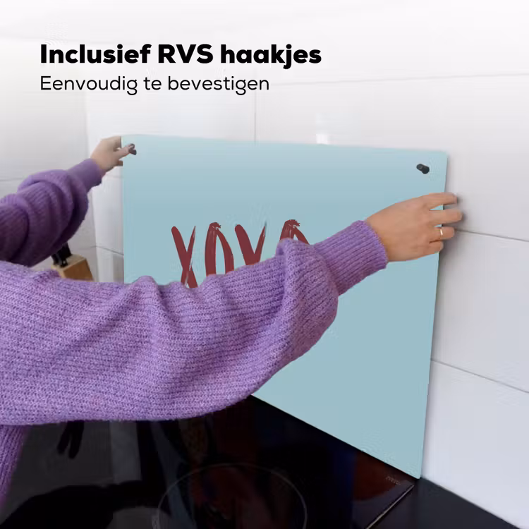 XOXO - Blauw - Rood Inductie beschemer met haakjes klein -ky-ophangen-nl