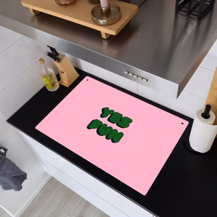 Yes fun - Groen - Roze Inductie beschemer met haakjes klein -sfeer1