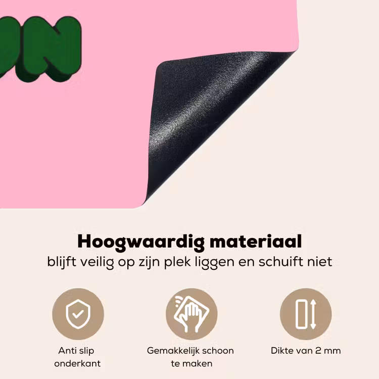 Yes fun - Groen - Roze Inductie beschemer met haakjes klein -ky-onderkant-nl