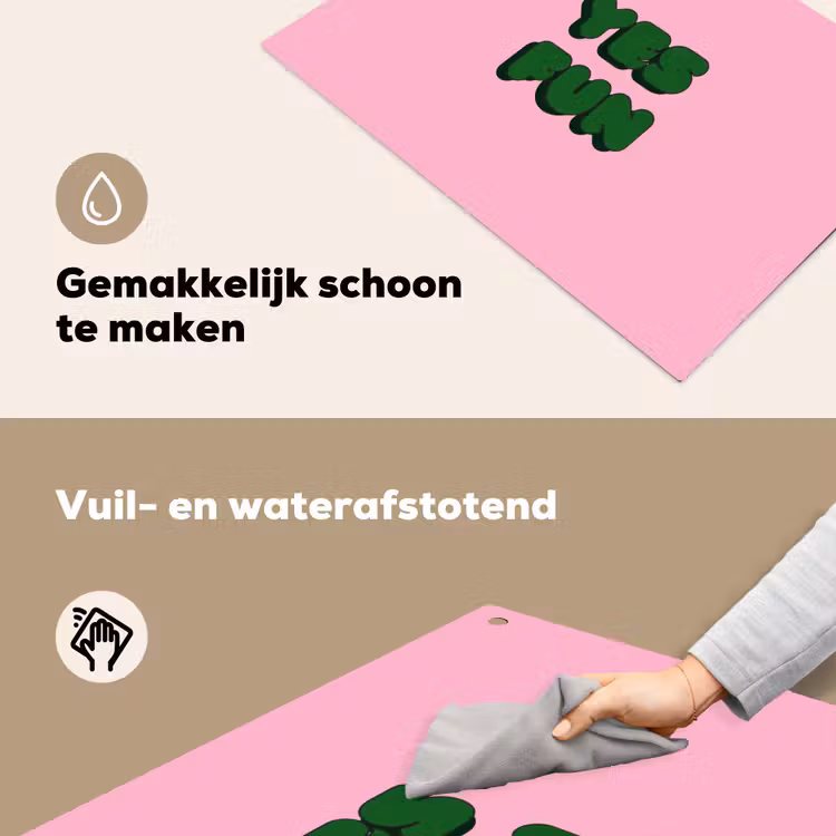 Yes fun - Groen - Roze Inductie beschemer met haakjes klein -ky-schoon-nl