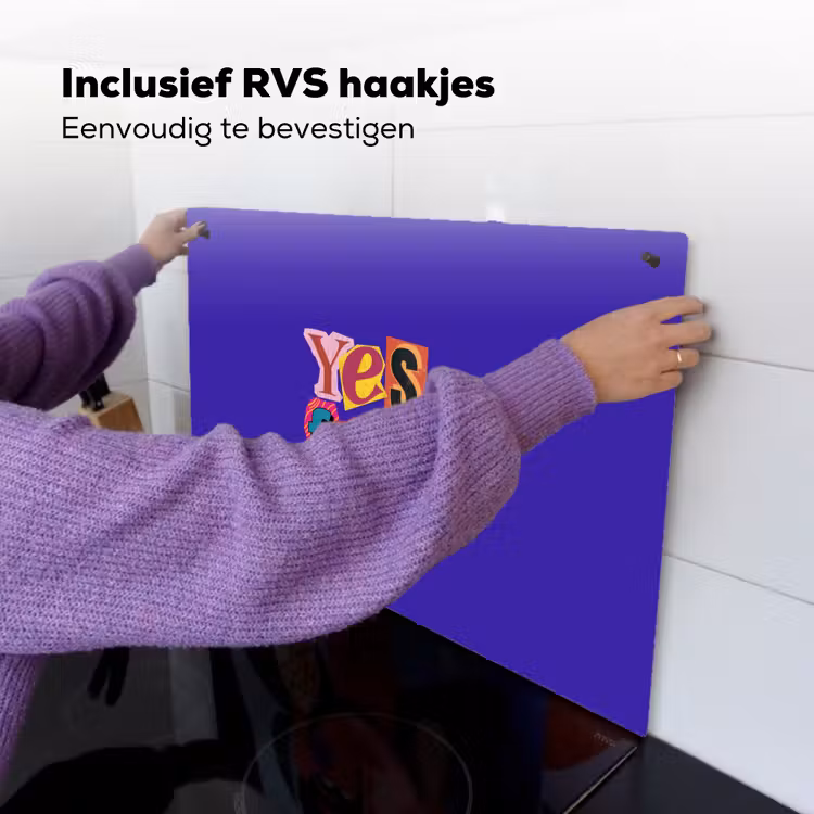 Yes fun - Kleurrijk - Collage-stijl Inductie beschemer met haakjes klein -ky-ophangen-nl