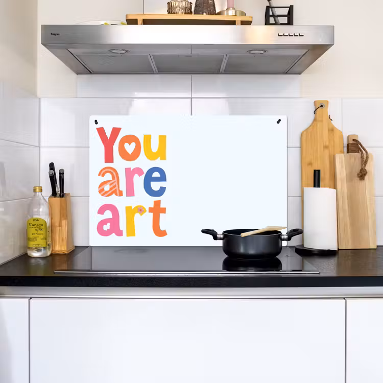 You are art - Kleurrijk - Grafisch Inductie beschemer met haakjes klein -sfeer2