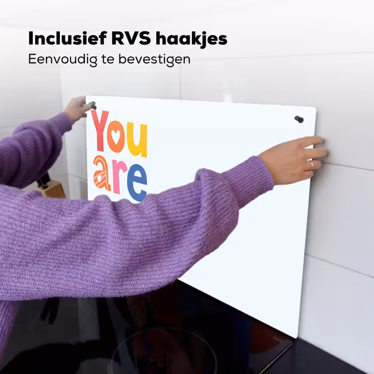You are art - Kleurrijk - Grafisch Inductie beschemer met haakjes klein -ky-ophangen-nl