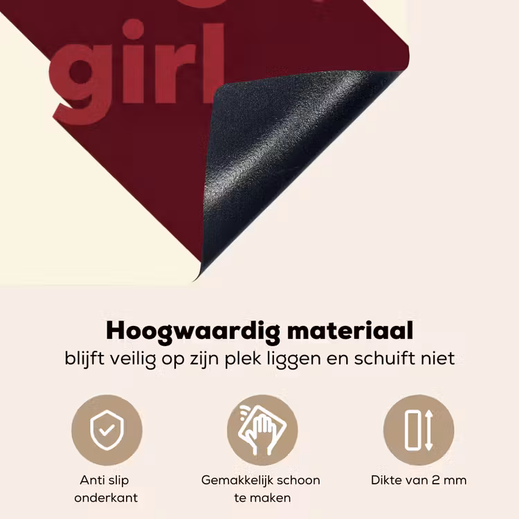 you go girl - 3D - Rood Inductie beschemer met haakjes klein -ky-onderkant-nl