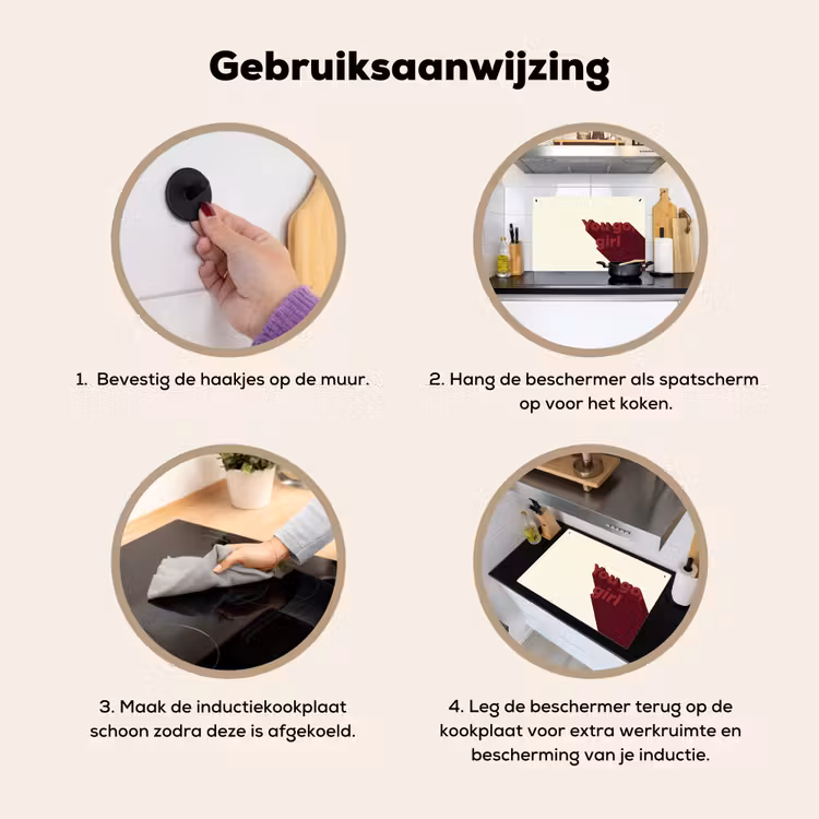 you go girl - 3D - Rood Inductie beschemer met haakjes klein -ky-gebruik-nl