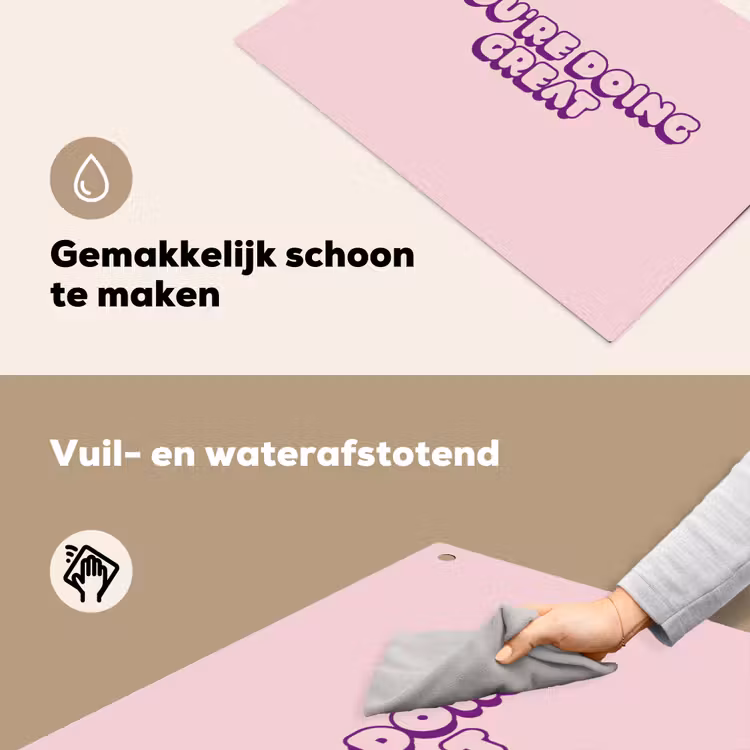 You're doing great - roze - 3D Inductie beschemer met haakjes klein -ky-schoon-nl