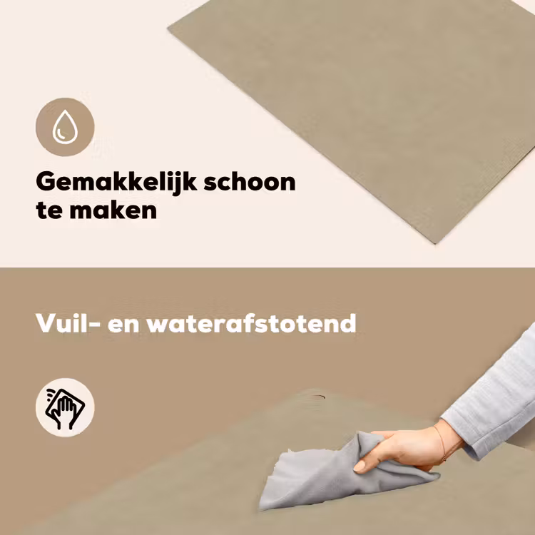 Zandkleur - Korrelige structuur - Beton Inductie beschemer met haakjes klein 777 -ky-schoon-nl