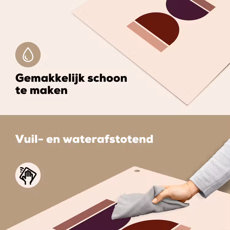 Zandloper - Symmetrisch - Rood - Paars Inductie beschemer met haakjes middel -ky-schoon-nl