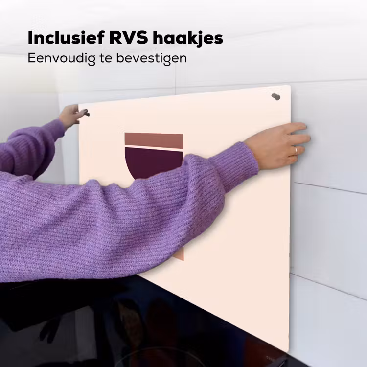 Zandloper - Symmetrisch - Rood - Paars Inductie beschemer met haakjes middel -ky-ophangen-nl