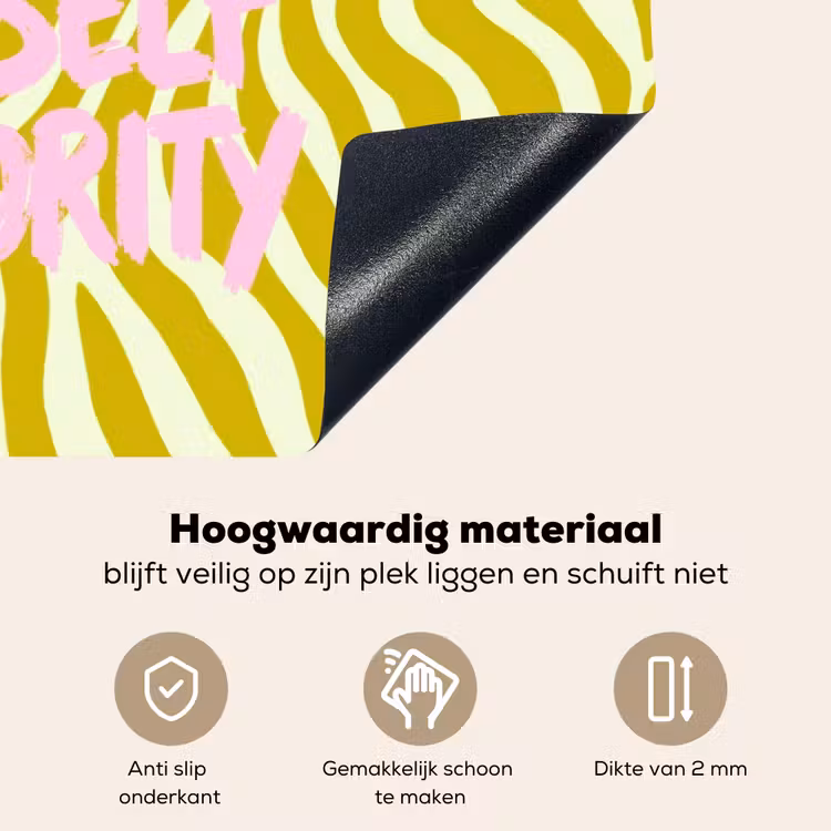 Zebraprint - Priority - Roze Inductie beschemer met haakjes klein -ky-onderkant-nl
