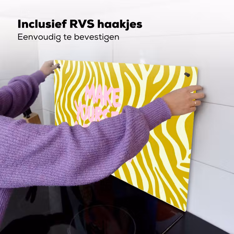 Zebraprint - Priority - Roze Inductie beschemer met haakjes klein -ky-ophangen-nl