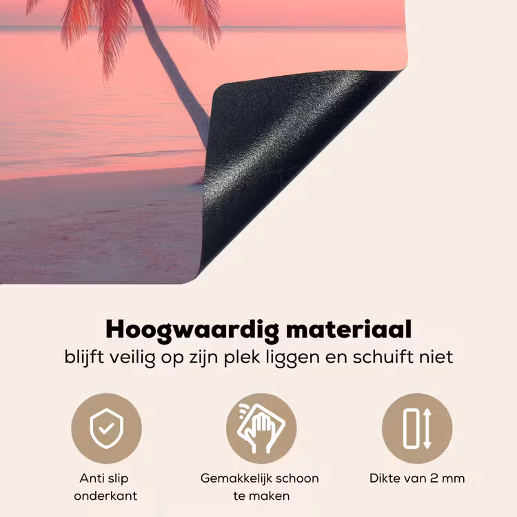 Zee - Boot - Zonsondergang Inductie beschemer met haakjes klein -ky-onderkant-nl