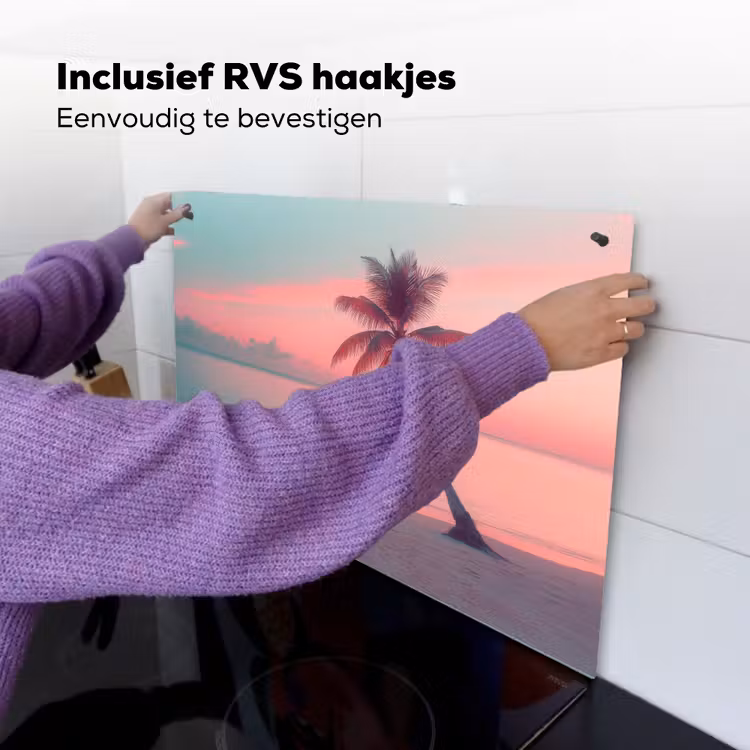 Zee - Boot - Zonsondergang Inductie beschemer met haakjes klein -ky-ophangen-nl