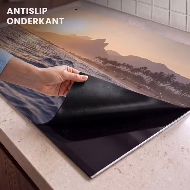Zee - Golven - Zonsondergang - Kust - Goud Inductie beschemer met haakjes klein -ky-onderkant-nl