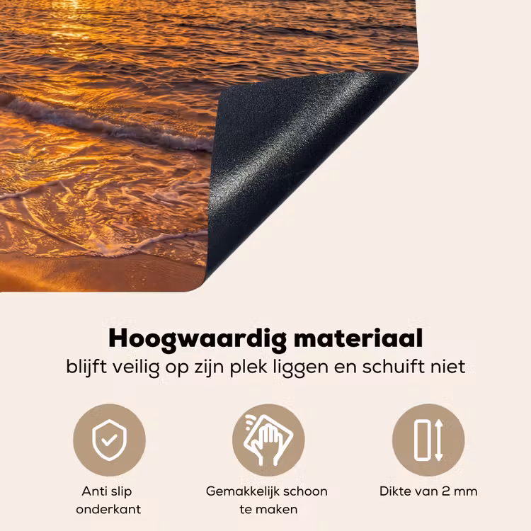 Zee - Kust - Zonsondergang - Natuur - Oranje Inductie beschemer met haakjes klein -ky-onderkant-nl