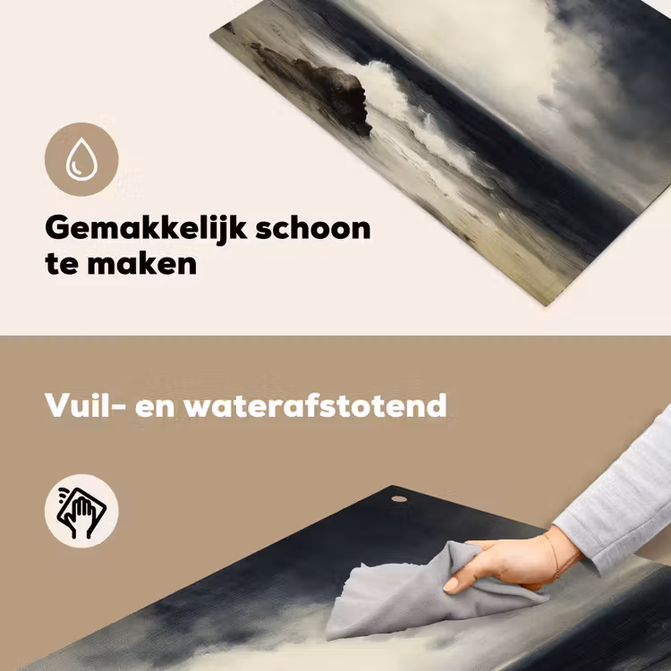 Zee - Rotsen - Storm Inductie beschemer met haakjes klein -ky-schoon-nl