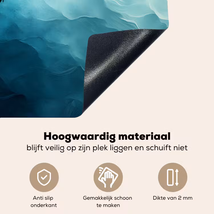 Zee - Silhouet - Abstract - Blauw Inductie beschemer met haakjes klein -ky-onderkant-nl