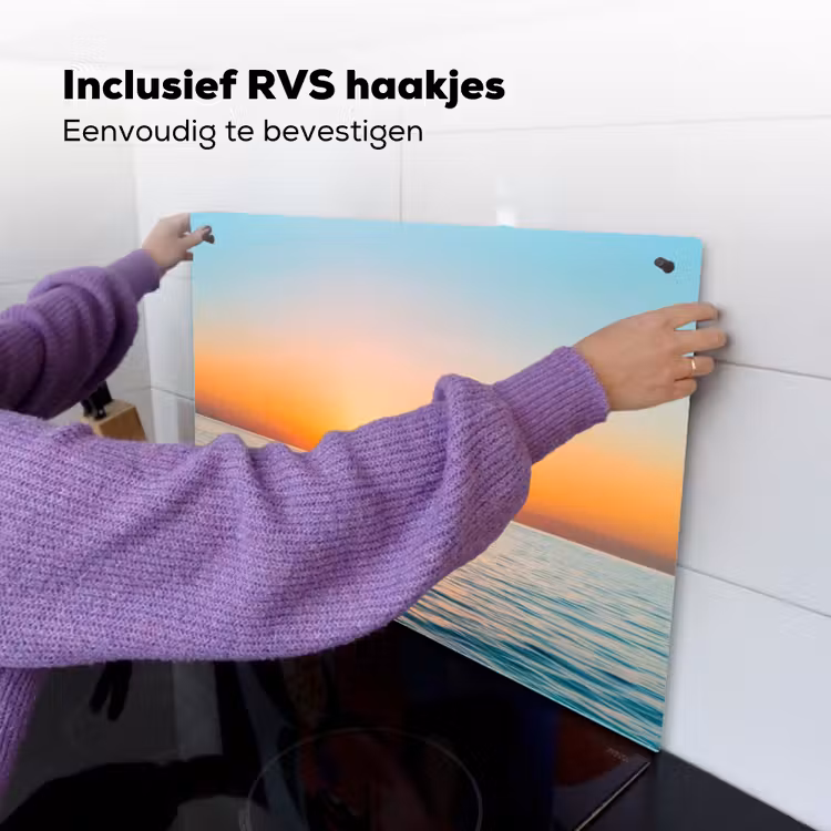 Zee - Zeilboot - Zonsondergang Inductie beschemer met haakjes klein -ky-ophangen-nl
