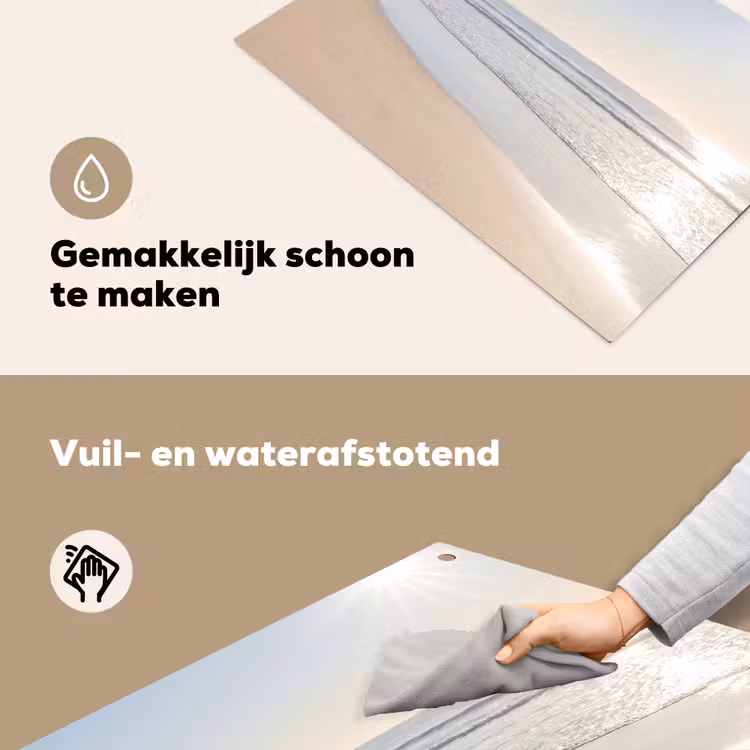 Zee - Zon - Zand Inductie beschemer met haakjes klein -ky-schoon-nl