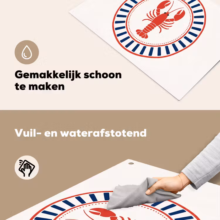 Zeeleven - Kreeft - Embleem - Grafisch - Rood Inductie beschemer met haakjes klein -ky-schoon-nl