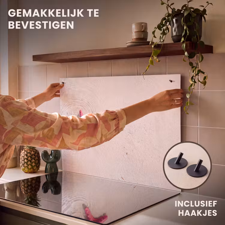 Zeeleven - Zeester - Strand - Roze - Water Inductie beschemer met haakjes klein -ky-ophangen-nl