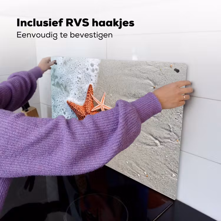 Zeester - Strand - Zee Inductie beschemer met haakjes klein -ky-ophangen-nl