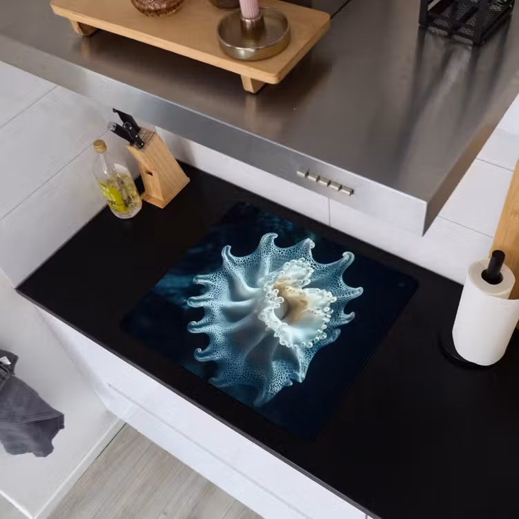 Zeewezen - Wit - Golven - Water Inductie beschemer met haakjes middel -sfeer1