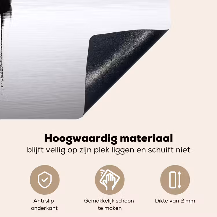 Zeilboot - Zwart - Water - Silhouet Inductie beschemer met haakjes klein -ky-onderkant-nl