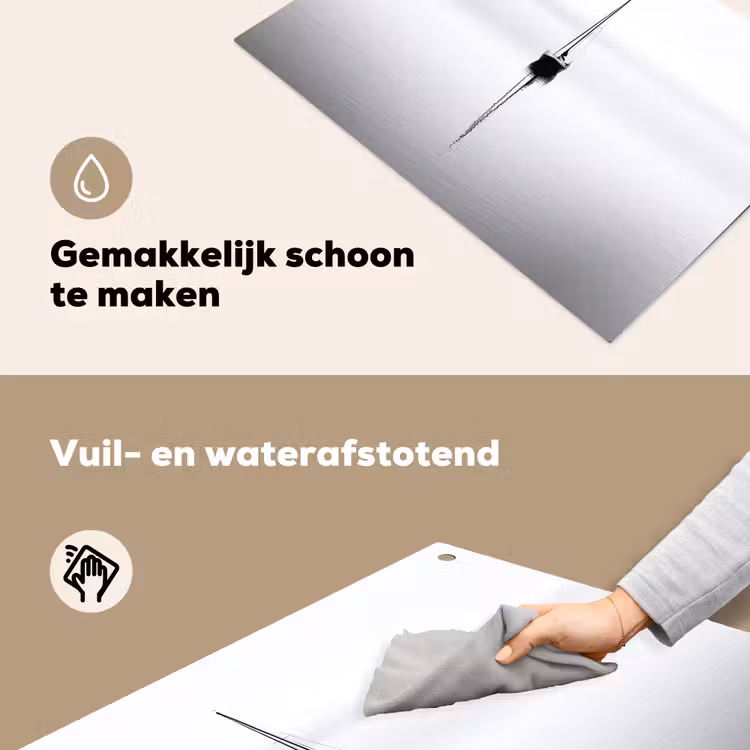 Zeilboot - Zwart - Water - Silhouet Inductie beschemer met haakjes klein -ky-schoon-nl