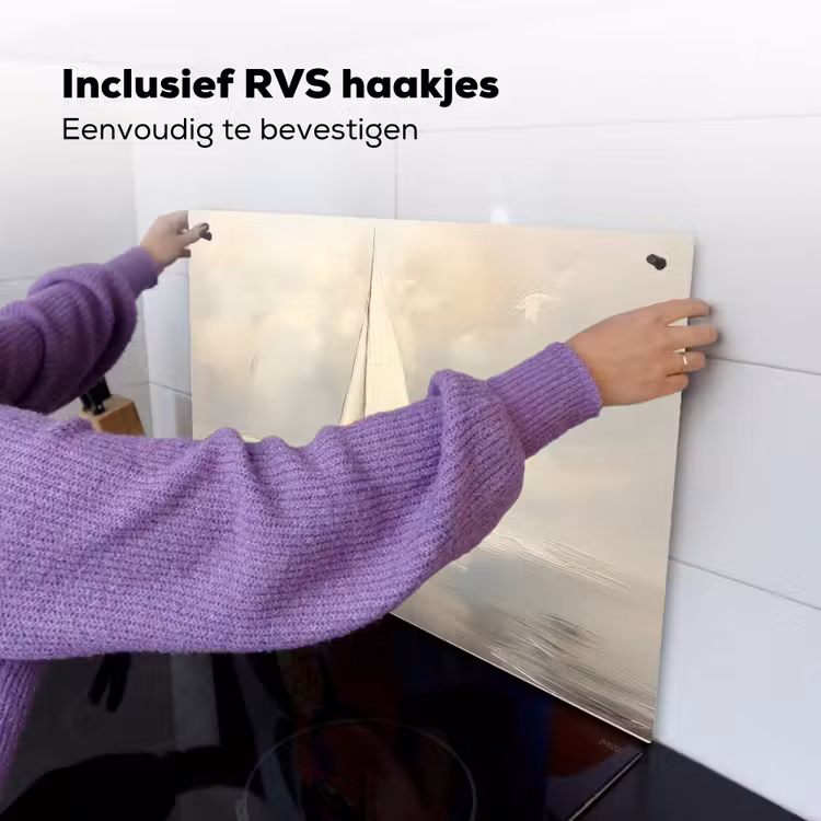 Zeilschip - Zee - Bewolkt Inductie beschemer met haakjes klein -ky-ophangen-nl