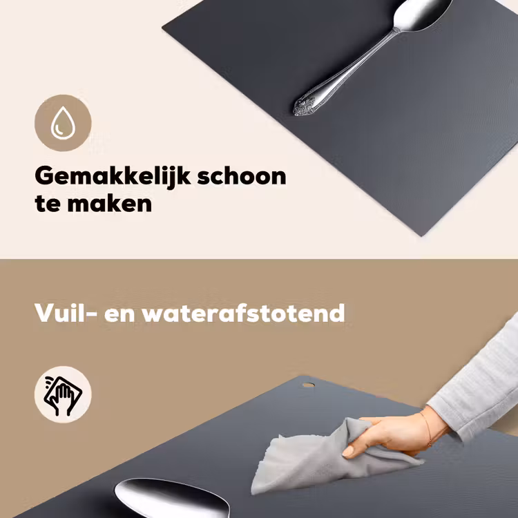 Zilver - Metaal - Lepel Inductie beschemer met haakjes klein -ky-schoon-nl