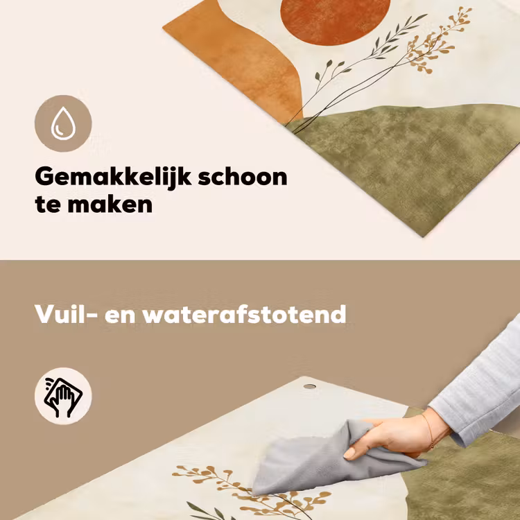 Zon - Abstract - Takken - Oranje Inductie beschemer met haakjes klein -ky-schoon-nl